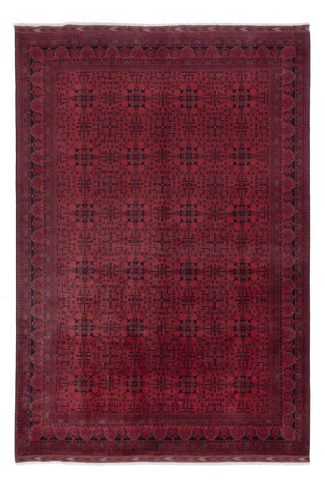 Afghan Rug - Royal - 297 x 200 cm - dark red