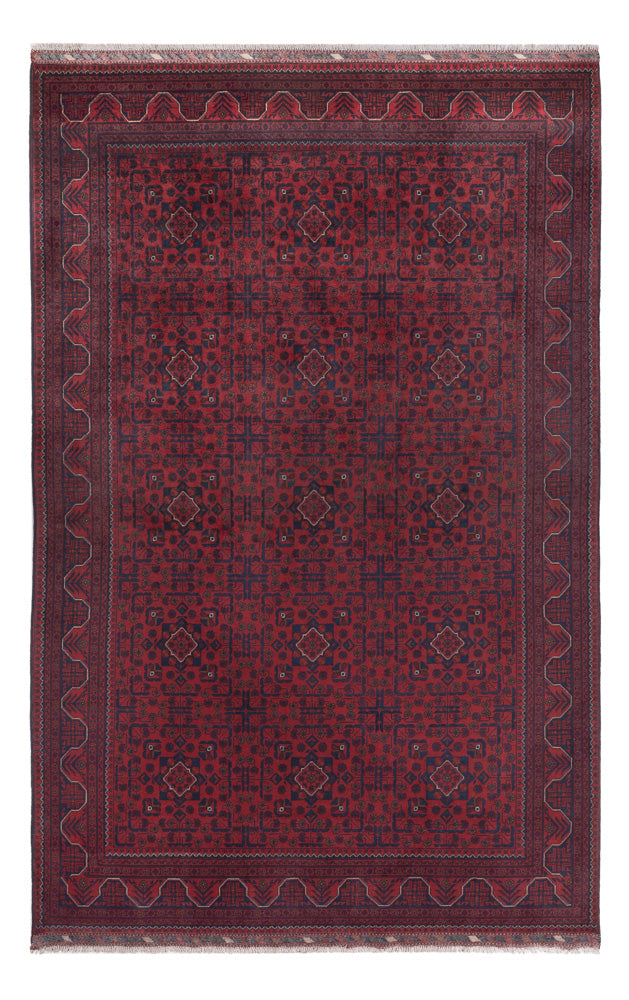 Afghan Rug - Kunduz - 307 x 197 cm - dark red
