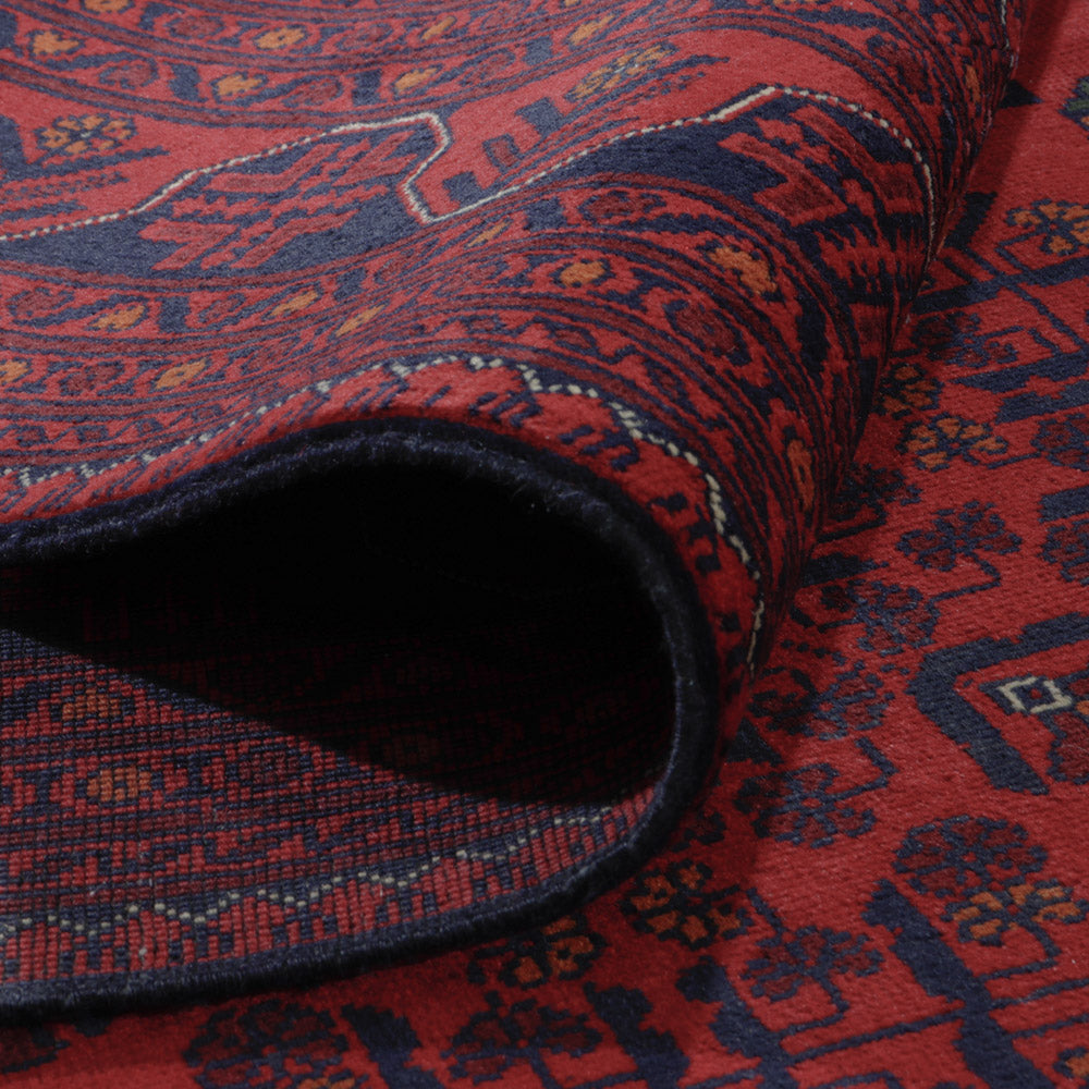 Afghan Teppich - Kunduz - 289 x 199 cm - dunkelrot
