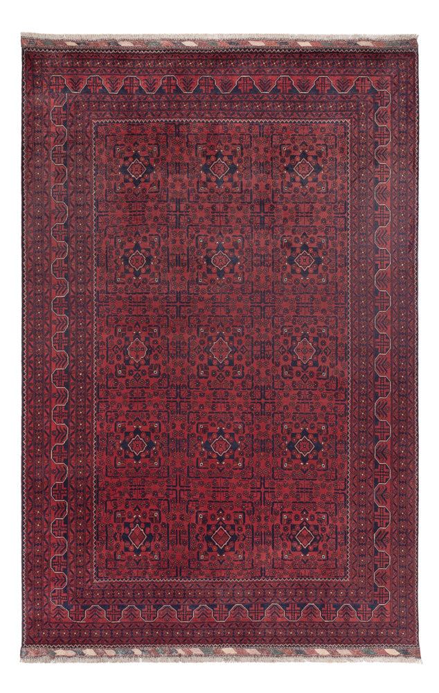 Afghan Rug - Kunduz - 297 x 195 cm - dark red