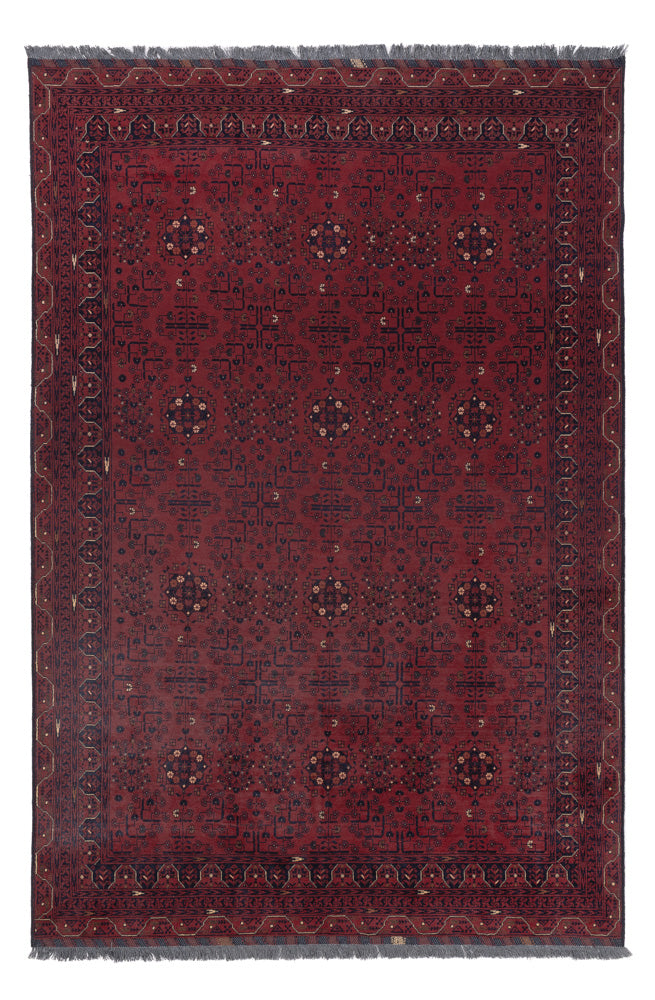 Afghan Rug - Kunduz - 287 x 194 cm - dark red