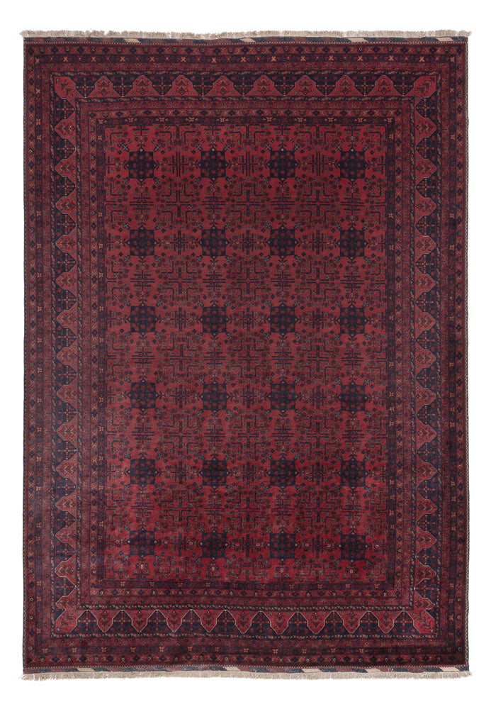 Afghan Rug - Royal - 294 x 209 cm - dark red