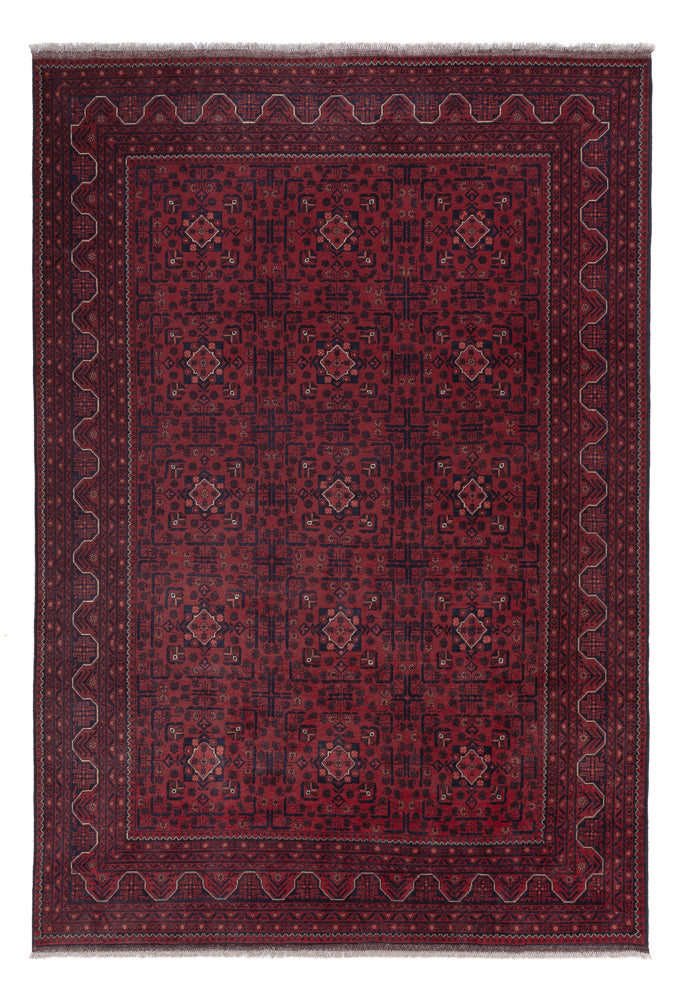 Afghan Rug - Kunduz - 290 x 195 cm - dark red