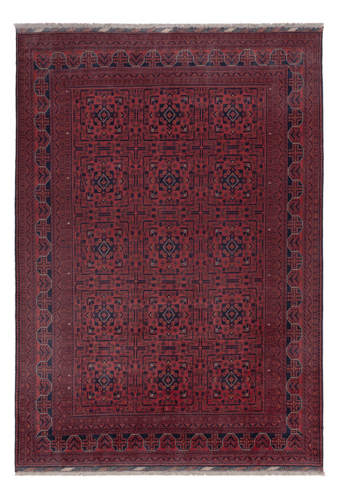 Afghan Rug - Kunduz - 289 x 195 cm - dark red
