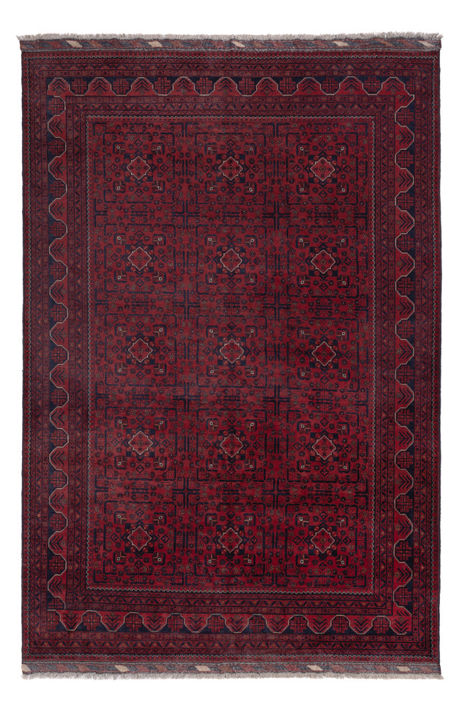 Afghan Rug - Kunduz - 301 x 199 cm - dark red