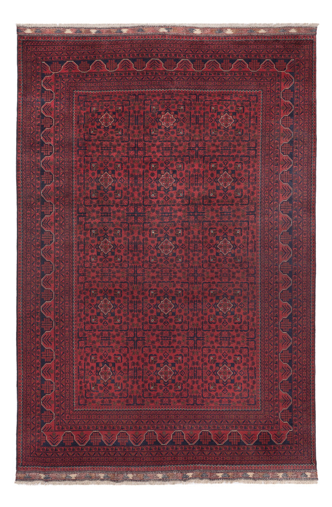 Afghan Rug - Kunduz - 292 x 198 cm - dark red