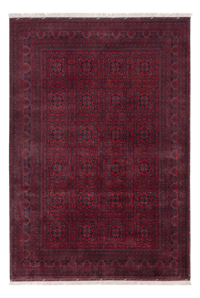 Afghan Rug - Royal - 286 x 202 cm - dark red