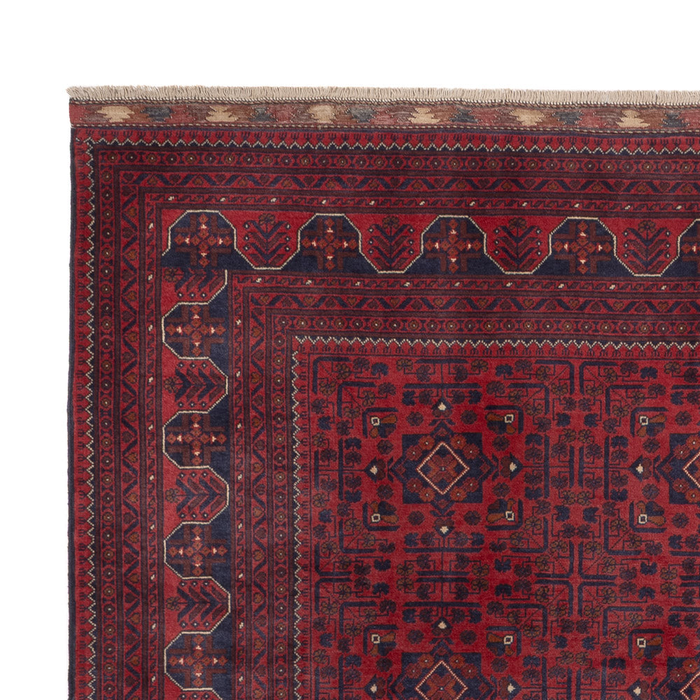 Afghan Teppich - Kunduz - 285 x 199 cm - dunkelrot