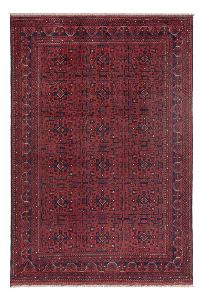 Afghan Rug - Kunduz - 290 x 196 cm - dark red