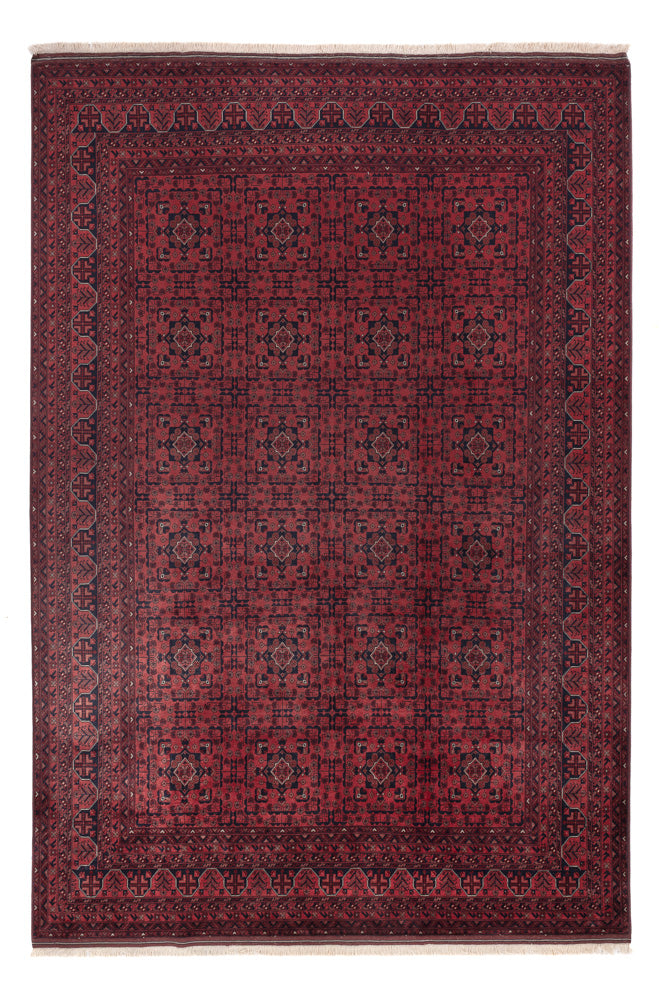 Afghan Rug - Royal - 294 x 199 cm - dark red