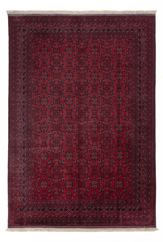 Afghan Rug - Royal - 293 x 196 cm - dark red