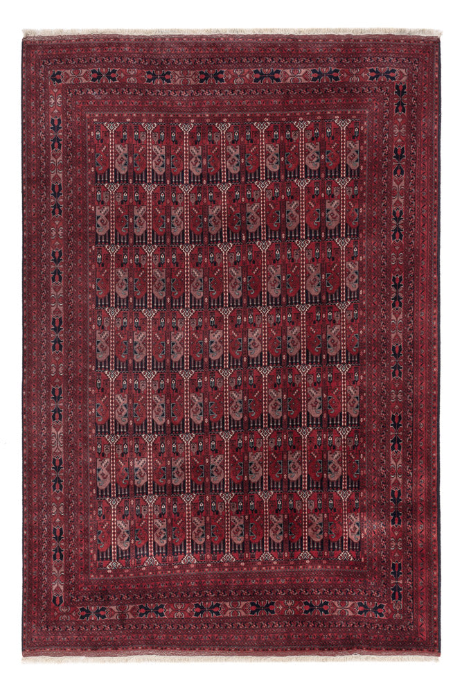Afghan Rug - Royal - 294 x 199 cm - dark red