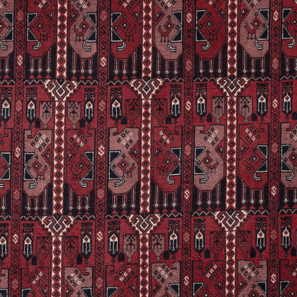 Afghan Rug - Royal - 294 x 199 cm - dark red