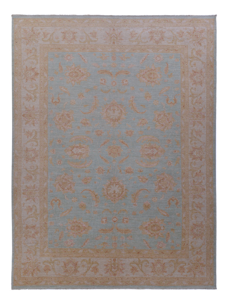 Ziegler Teppich - 344 x 253 cm - blau