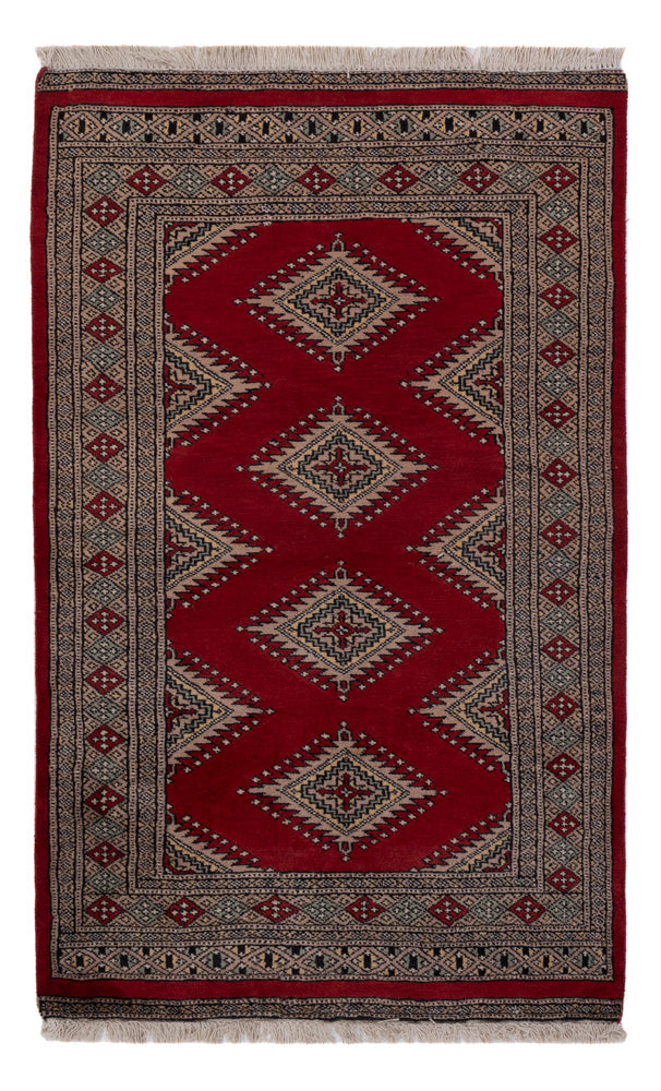 Pakistani Rug - 152 x 94 cm - red