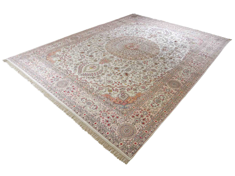 Seidenteppich - China Seide - 362 x 272 cm - beige
