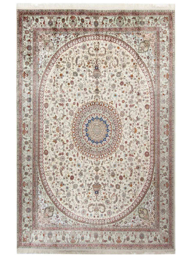 Silk Rug - Chinese Silk - 366 x 277 cm - beige