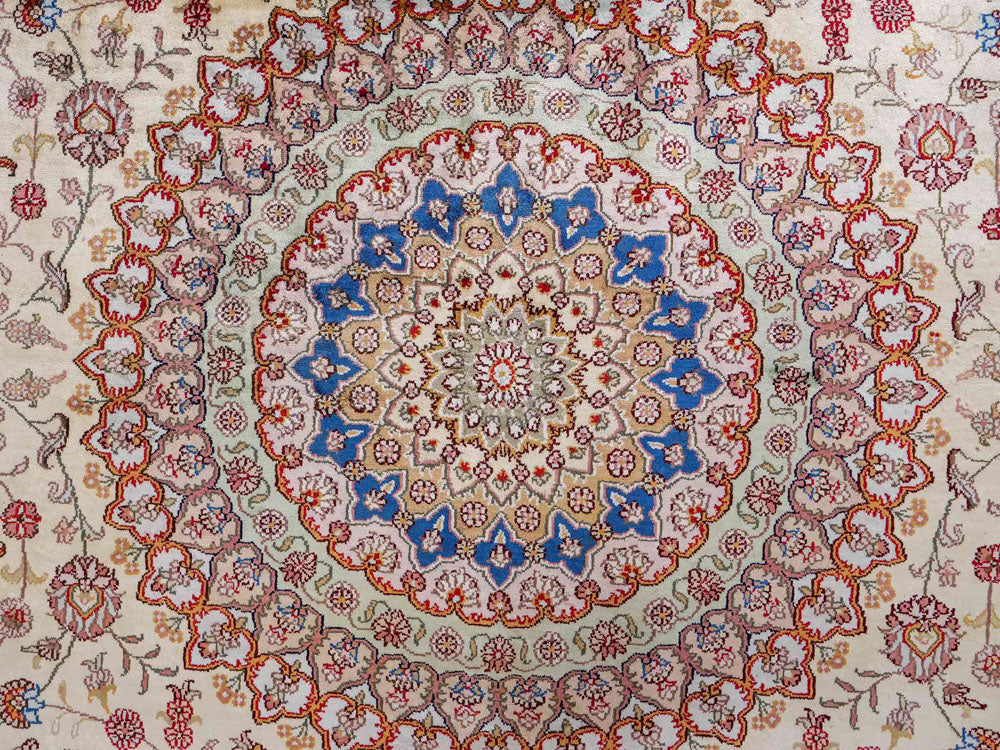 Silk Rug - Chinese Silk - 366 x 277 cm - beige