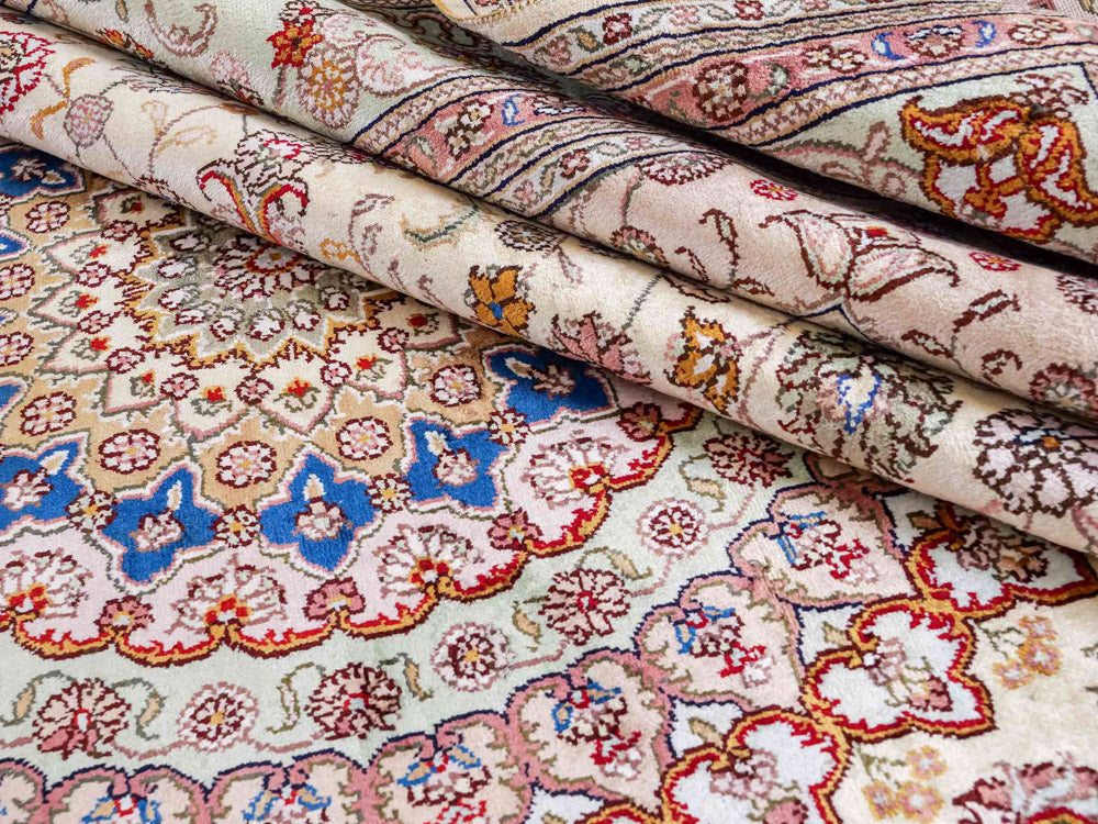 Silk Rug - Chinese Silk - 366 x 277 cm - beige