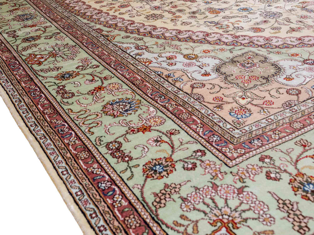 Silk Rug - Chinese Silk - 366 x 277 cm - beige