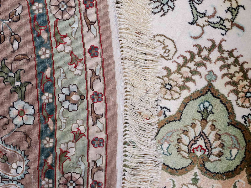 Seidenteppich - China Seide rund  - 303 x 303 cm - beige