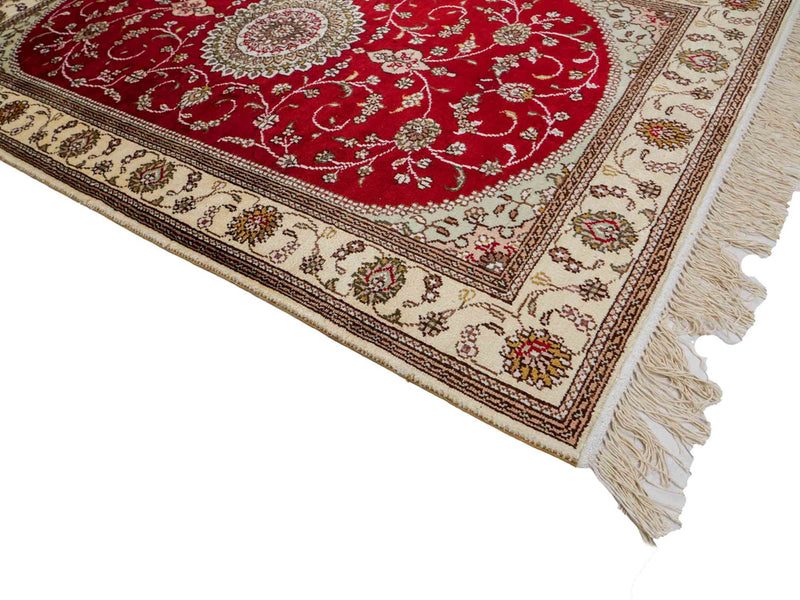 Silk Rug - Chinese Silk - 122 x 76 cm - red