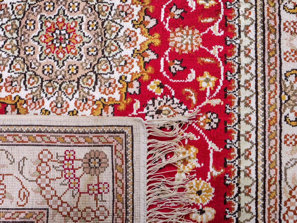 Silk Rug - Chinese Silk - 120 x 78 cm - red