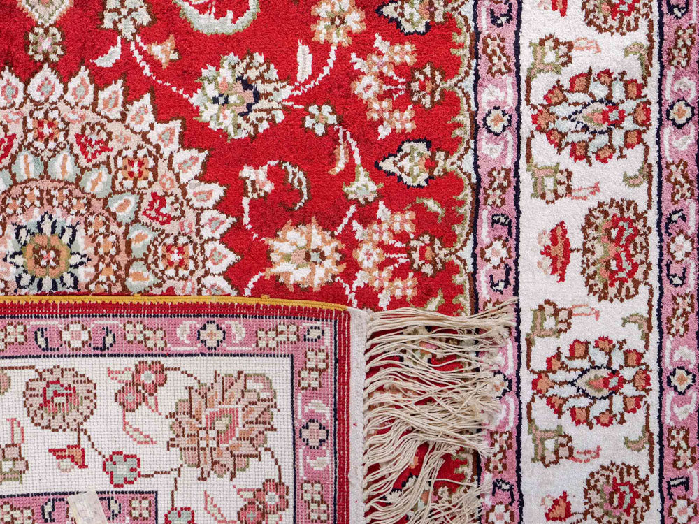 Silk Rug - Chinese Silk - 119 x 76 cm - red