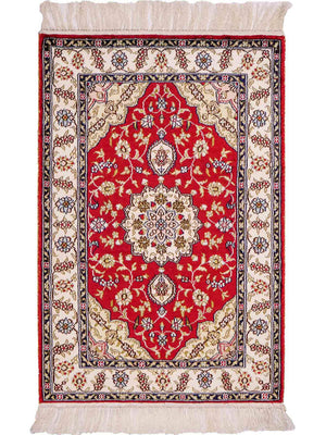 Silk Rug - Chinese Silk - 92 x 60 cm - red