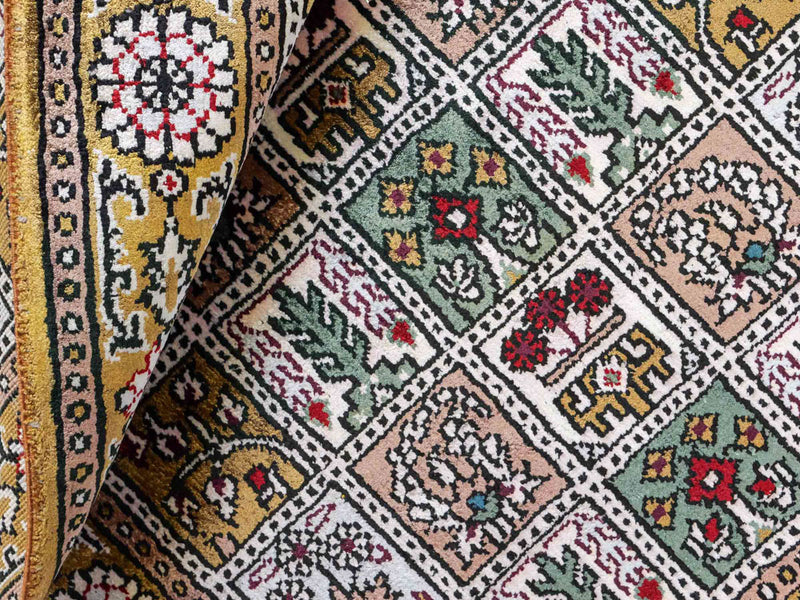 Seidenteppich - China Seide - 92 x 62 cm - mehrfarbig