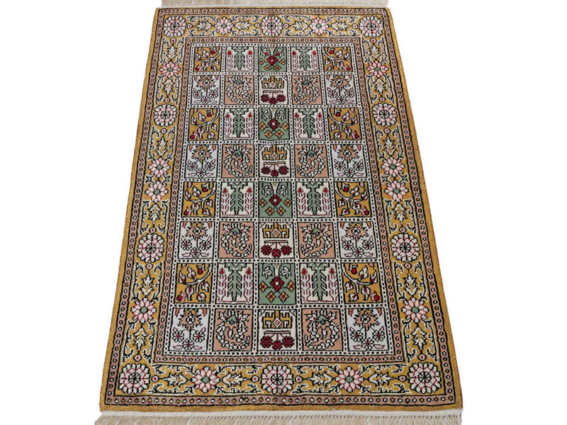 Seidenteppich - China Seide - 92 x 62 cm - mehrfarbig