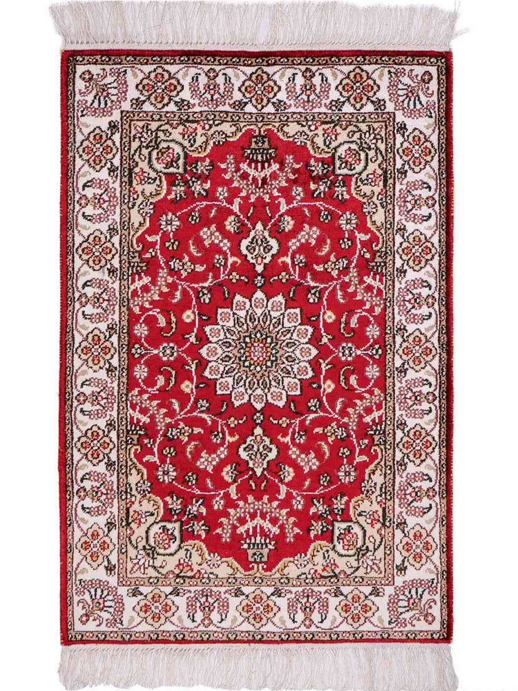 Chinese Silk Rug 91x62cm - Oriental Rug