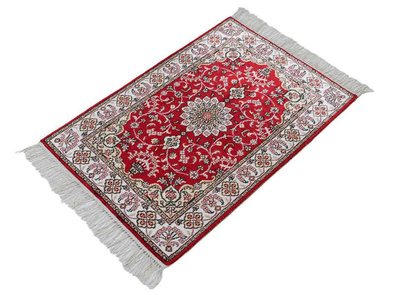 Chinese Silk Rug 91x62cm - Oriental Rug