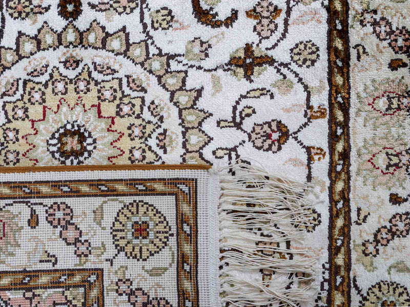 Seidenteppich - China Seide - 89 x 61 cm - creme