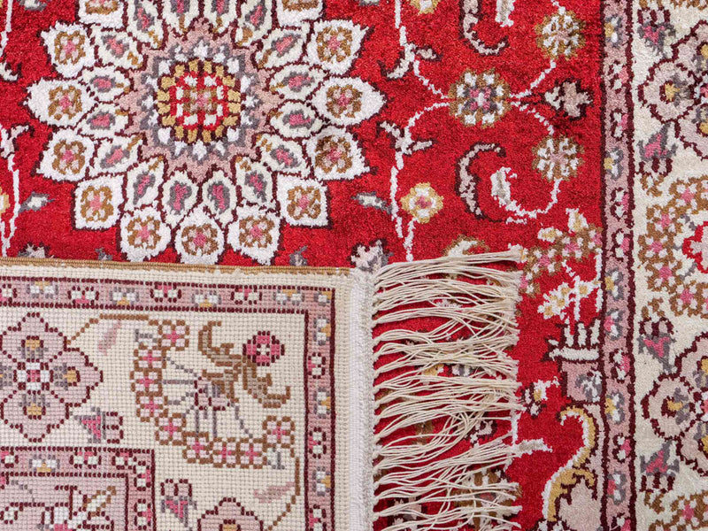 Silk Rug - Chinese Silk - 91 x 60 cm - red