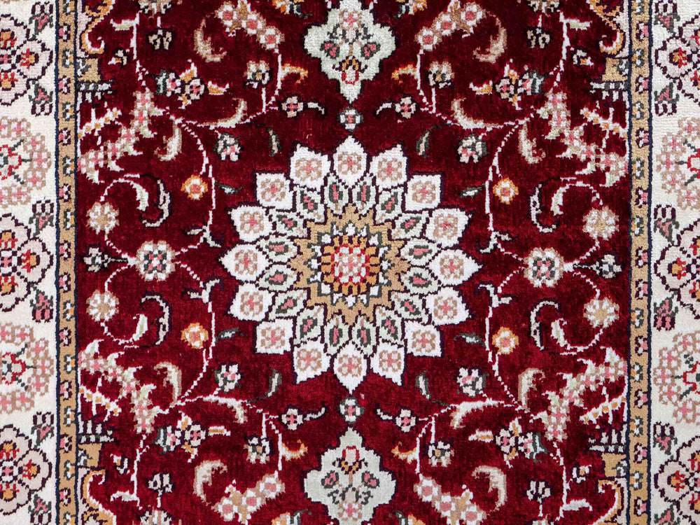 Silk Rug - Chinese Silk - 90 x 63 cm - dark blue