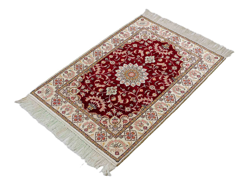 Silk Rug - Chinese Silk - 90 x 63 cm - dark blue