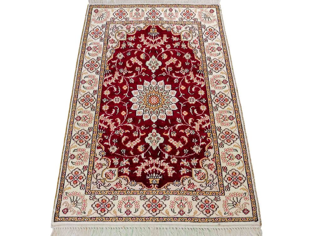 Silk Rug - Chinese Silk - 90 x 63 cm - dark blue