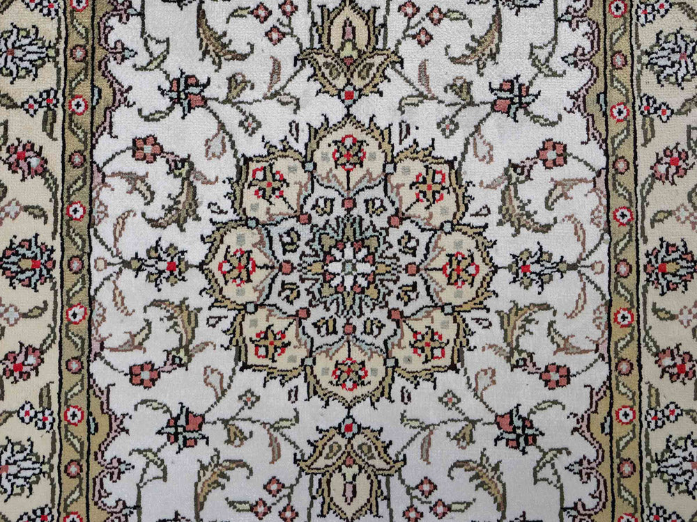 Seidenteppich - China Seide - 91 x 61 cm - beige