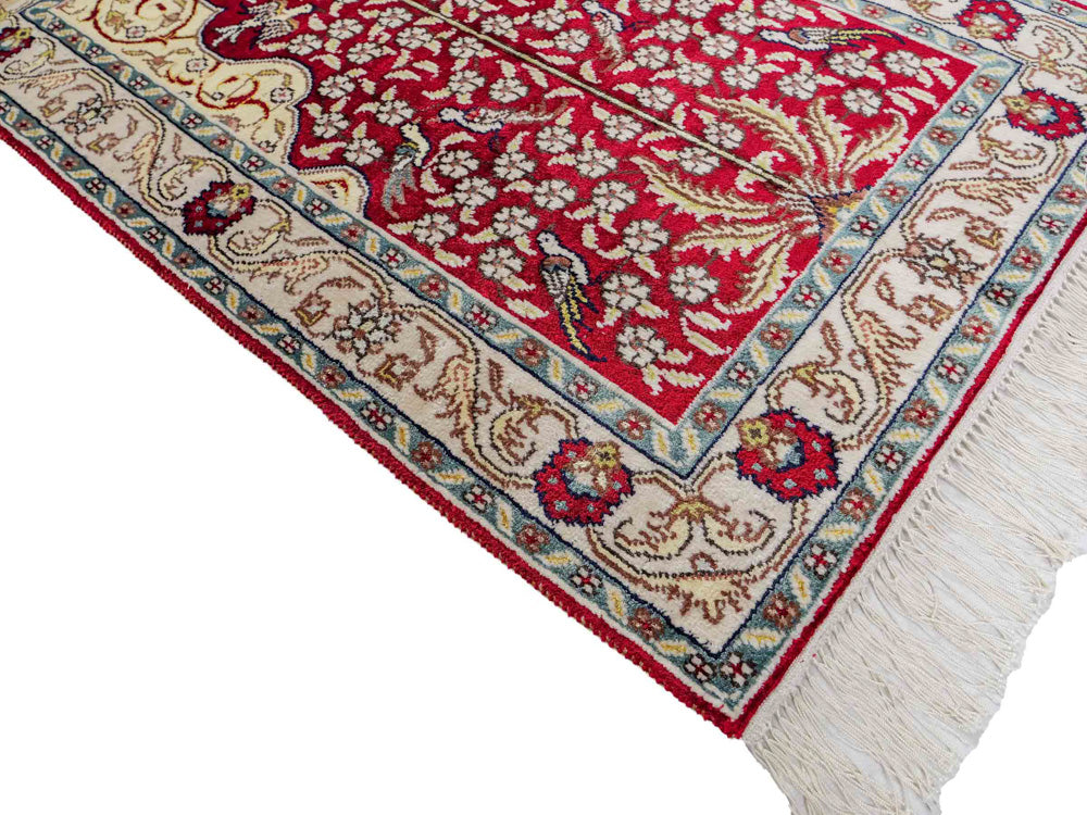 Silk Rug - Chinese Silk - 86 x 58 cm - light red