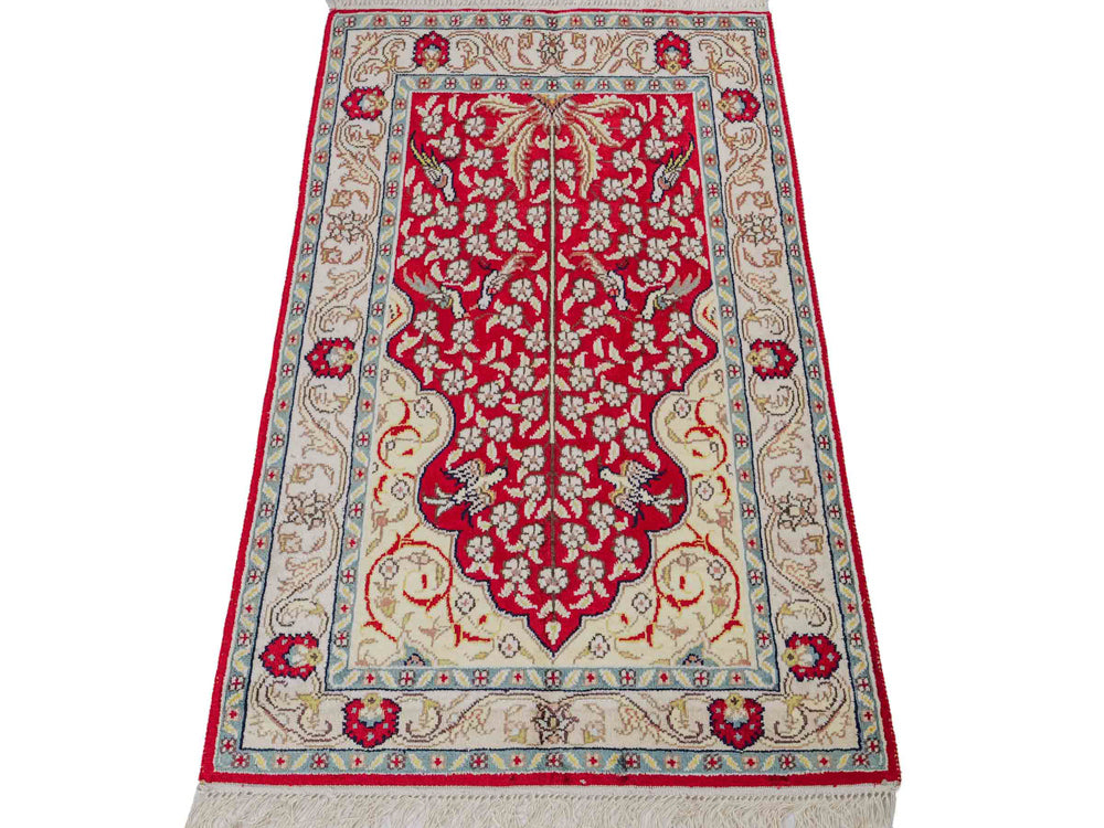 Silk Rug - Chinese Silk - 86 x 58 cm - light red