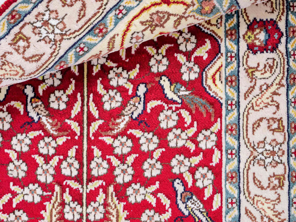 Silk Rug - Chinese Silk - 89 x 58 cm - light red