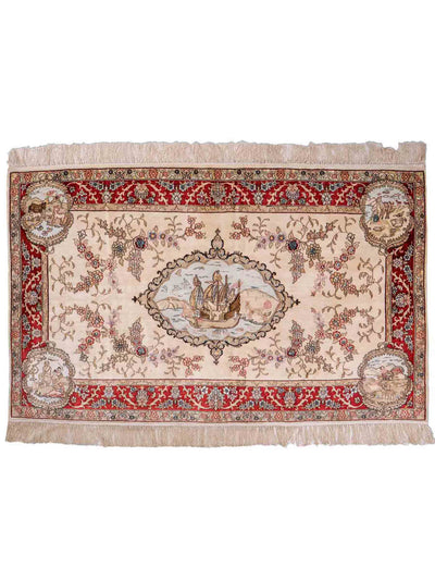 Chinese Silk Rug 95x153cm - Oriental Rug
