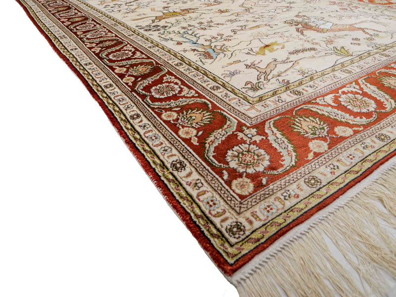 Chinese Silk Rug 123x178cm - Oriental Rug