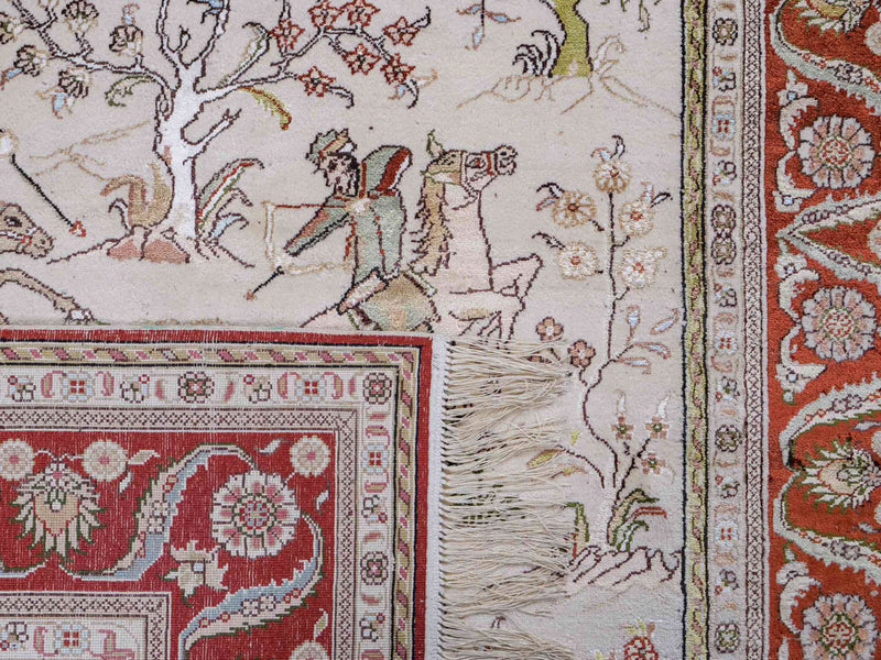 Chinese Silk Rug 123x178cm - Oriental Rug