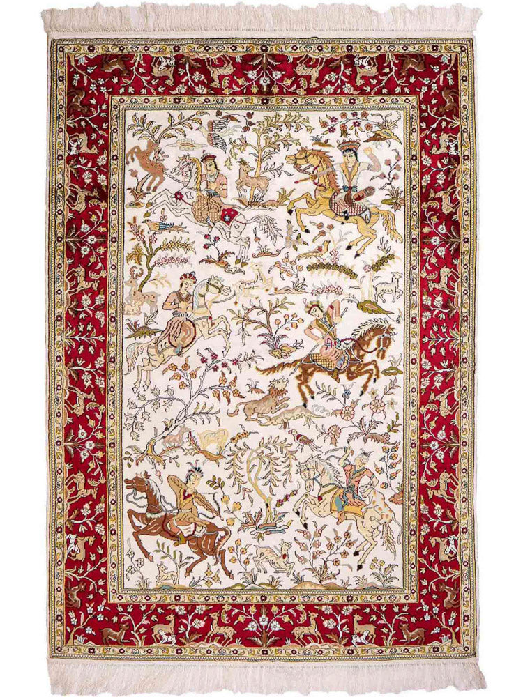Chinese Silk Rug 180x123cm - Oriental Rug