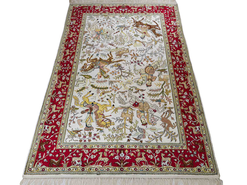 Chinese Silk Rug 180x123cm - Oriental Rug