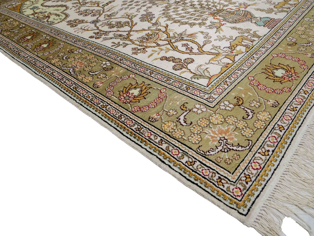 Silk Rug - Chinese Silk - 183 x 124 cm - beige