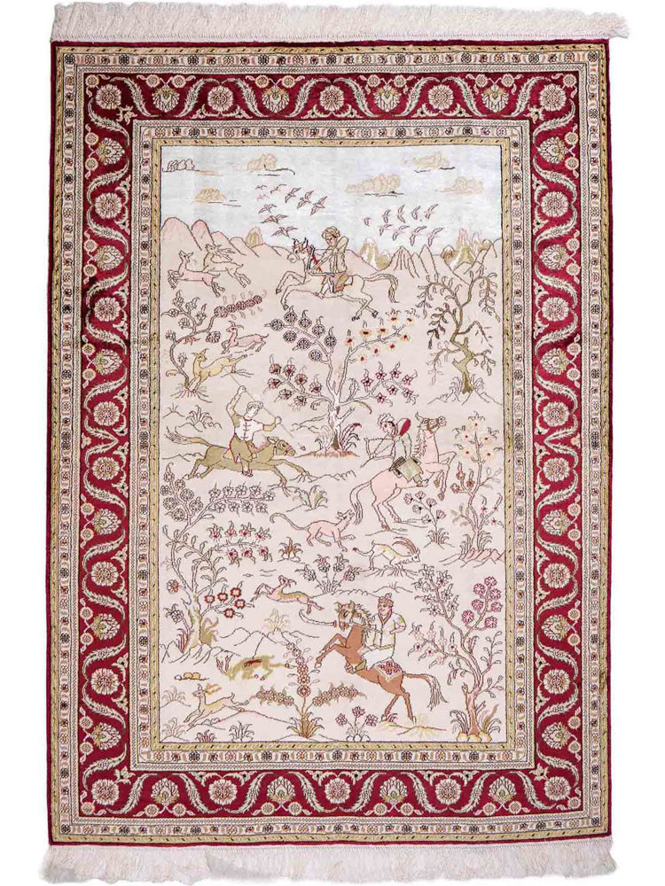 Chinese Silk Rug 183x125cm - Oriental Rug