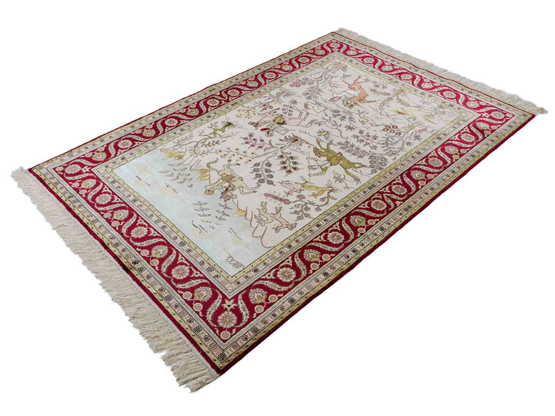Chinese Silk Rug 183x125cm - Oriental Rug